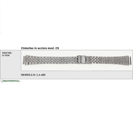 LA-680 CINTURINO ACCIAIO TIPO CASIO 14 MM